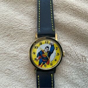 DC Comics Superman Watch with Yellow and Black Accents vintage 1977